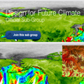 images of design for future climate project webstie page and link to the website for further information